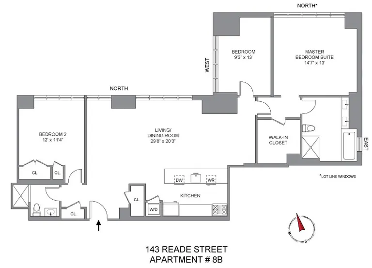 143 Reade Street, 8B | floorplan | View 6