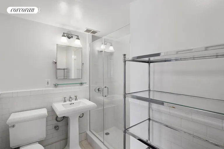 New York City Real Estate | View 241 Sixth Avenue, 7G | Large Bathroom with Glass-Enclosed Shower | View 4