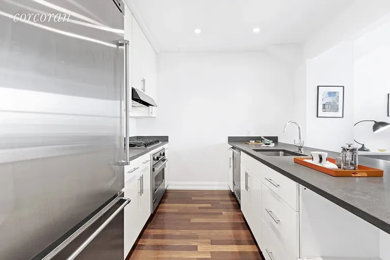 New York City Real Estate | View 1 Hanson Place, 13D | Viking appliances, breakfast bar peninsula | View 3