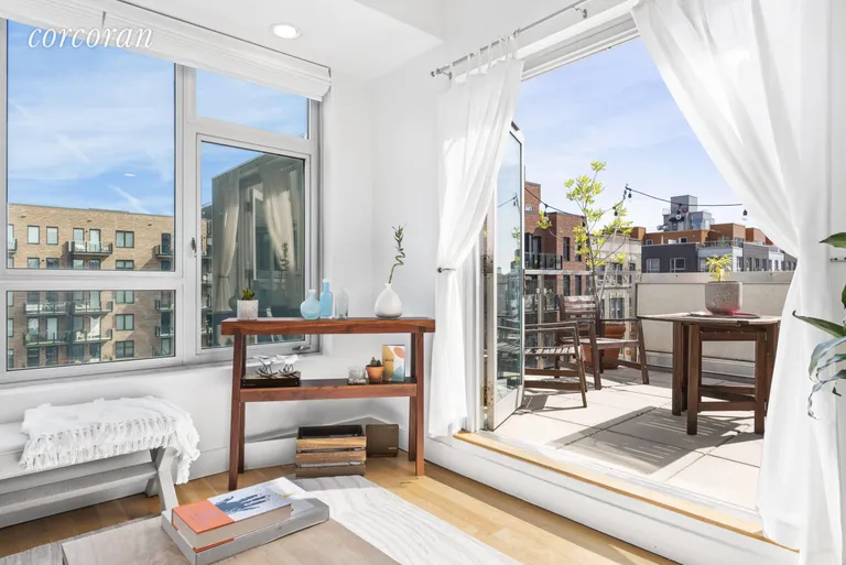New York City Real Estate | View 218 North 8th Street, 4 | Huge terrace, wrapped by the kitchen & livingroom | View 5