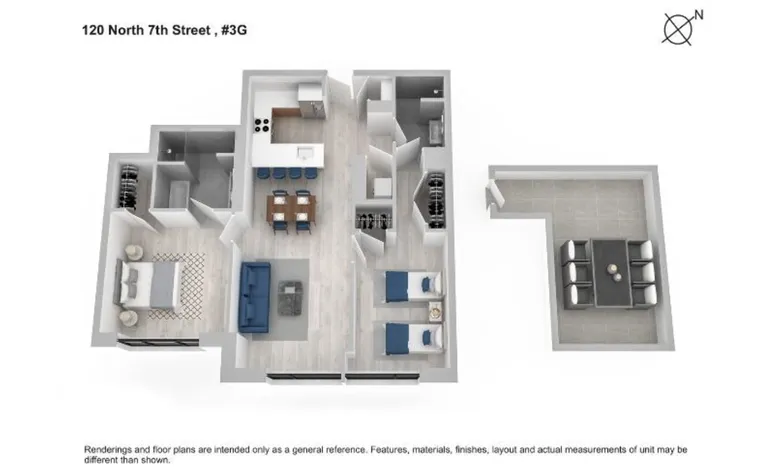 120 North 7th Street, 3G3 | floorplan | View 10
