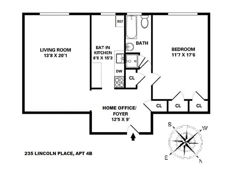 235 Lincoln Place, 4B | floorplan | View 6
