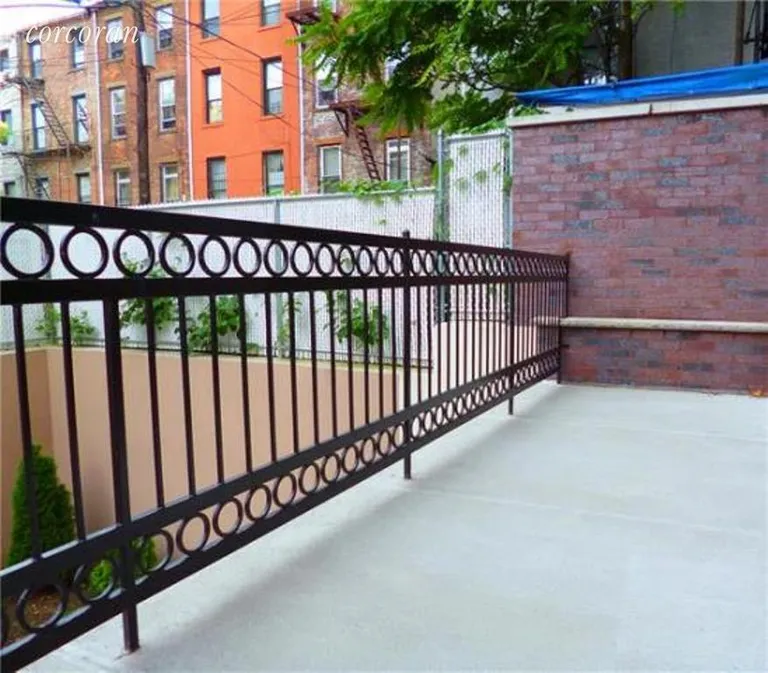 New York City Real Estate | View 351 Franklin Avenue, 1-L | Upper level terrace above yard | View 5