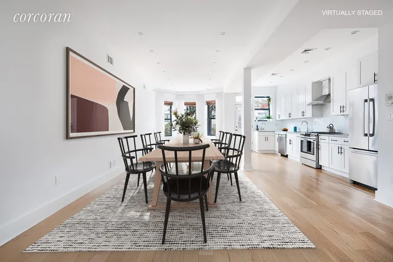 New York City Real Estate | View 1632 Union Street | Impressive dining room and open chef's kitchen | View 4