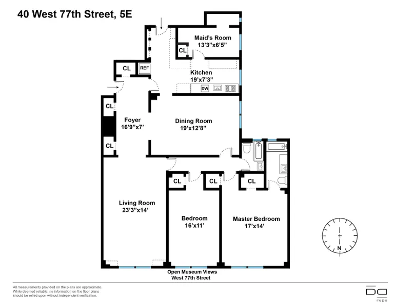 40 West 77th Street, 5E | floorplan | View 14
