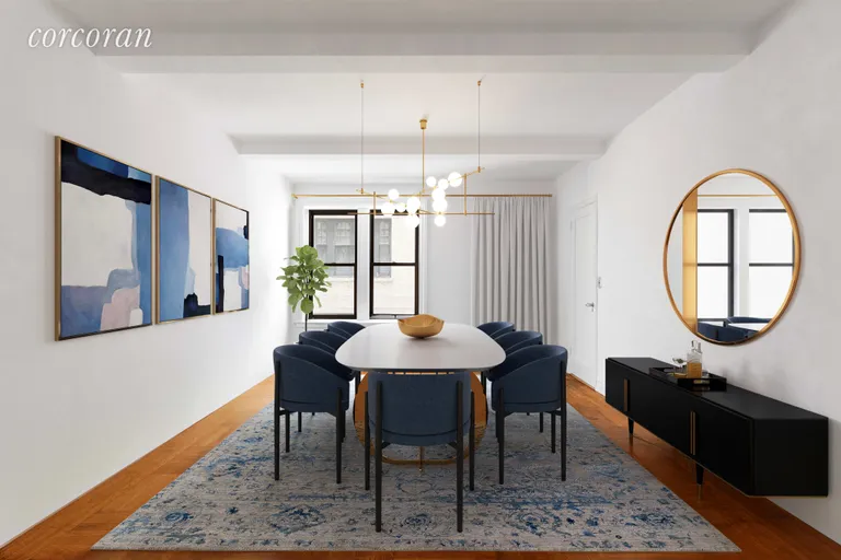 New York City Real Estate | View 40 West 77th Street, 5E | Formal Dining Room-Virtually Staged  | View 6