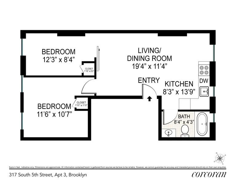 317 South 5th Street, 3 | floorplan | View 7