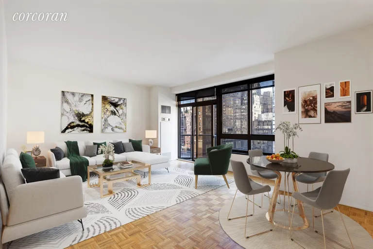 New York City Real Estate | View 100 United Nations Plaza, 9C | 1 Bed, 1 Bath | View 1