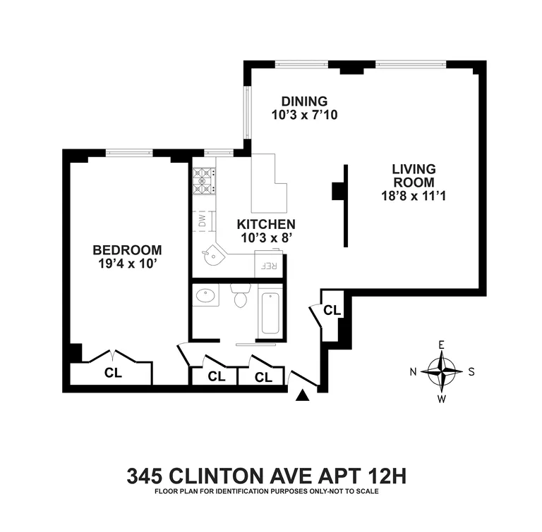 345 Clinton Avenue, 12H | floorplan | View 8