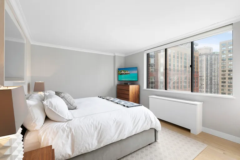 New York City Real Estate | View 45 West 67th Street, 27C | Sun-filled south-facing master bedroom | View 5