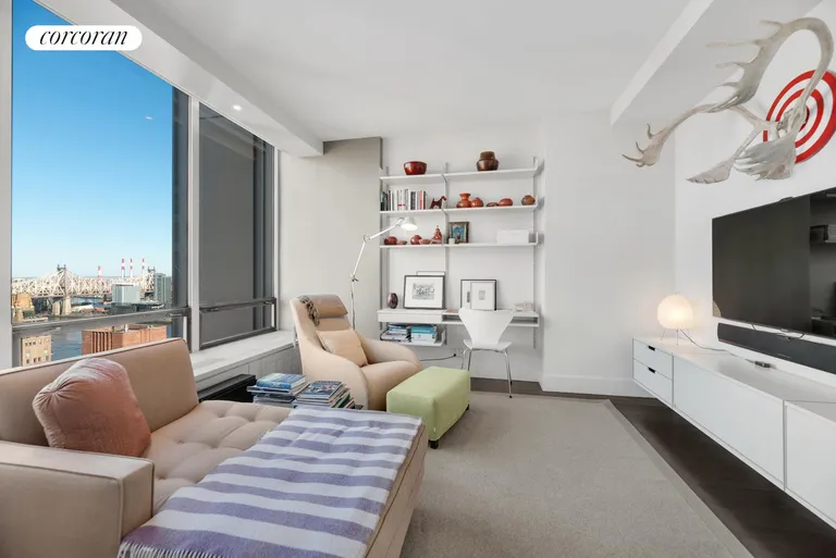 New York City Real Estate | View 860 United Nations Plaza, 27B | Primary Bedroom Sitting Area/Den | View 8
