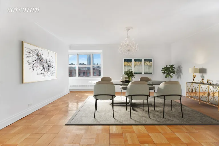 New York City Real Estate | View 577 Grand Street, F601-602 | Virtually Staged Dining Room | View 2