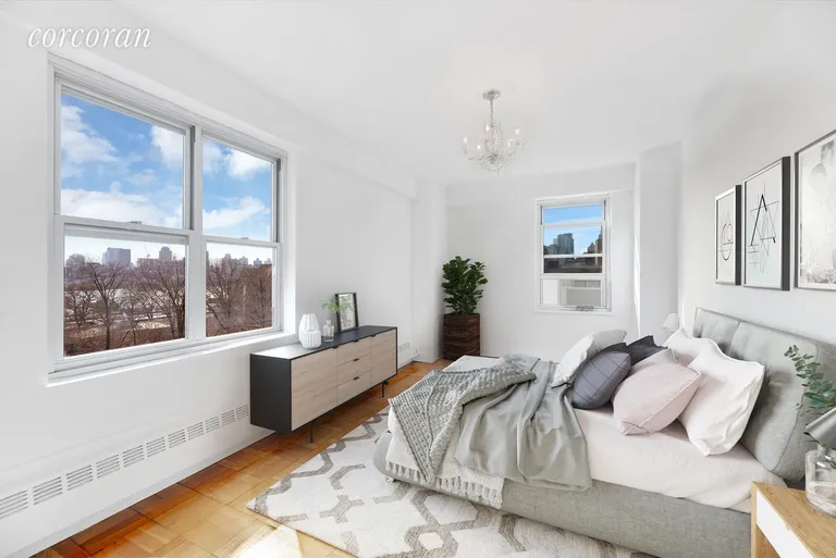 New York City Real Estate | View 577 Grand Street, F601-602 | Virtually Staged Bedroom | View 8