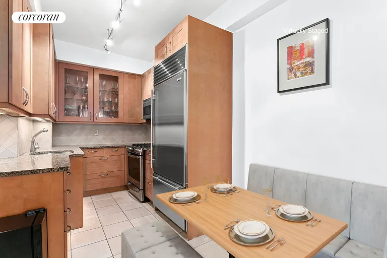 New York City Real Estate | View 229 East 79th Street, 8C | Virtually Staged Kitchen | View 8