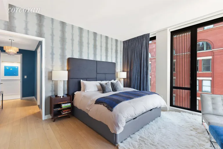 New York City Real Estate | View 100 Barrow Street, 9B | Master Bedroom | En-suite Bathroom | Views | View 10