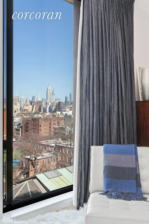 New York City Real Estate | View 100 Barrow Street, 9B | Master Bedroom | City Views | View 12