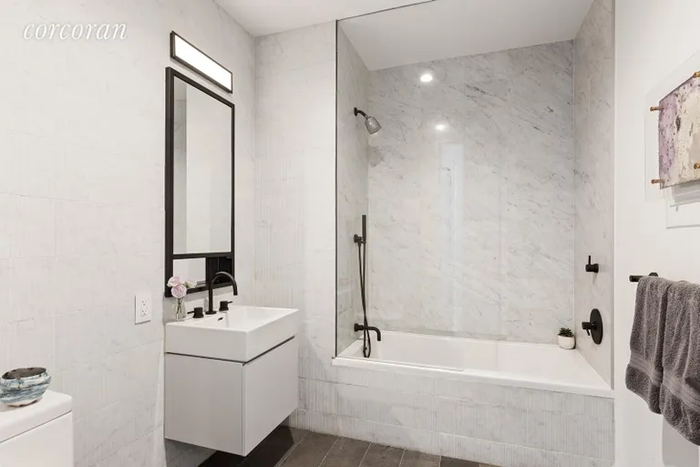 New York City Real Estate | View 100 Barrow Street, 9B | 3rd Bathroom | Radiant Heated Floors in Bathrooms | View 16