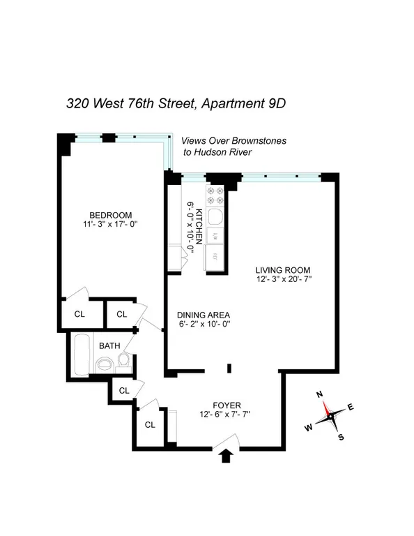 320 West 76th Street, 9D | floorplan | View 9