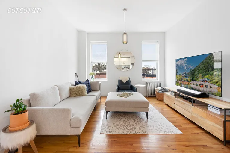 New York City Real Estate | View 415 9th Street, 41 | South-facing living room is strewn with light. | View 2