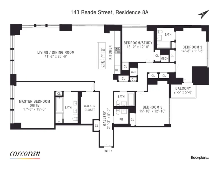 143 Reade Street, 8A | floorplan | View 9