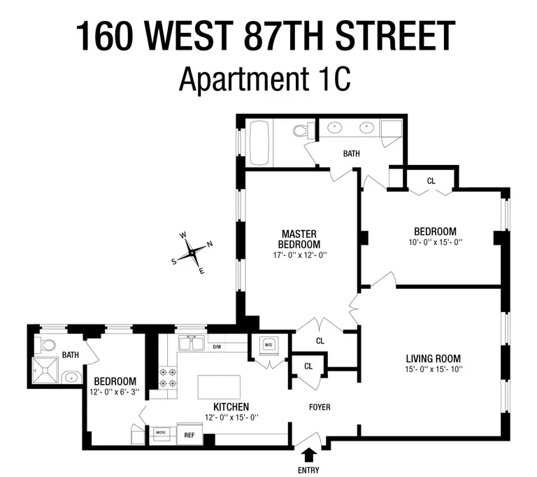 160 West 87th Street, 1C | floorplan | View 8