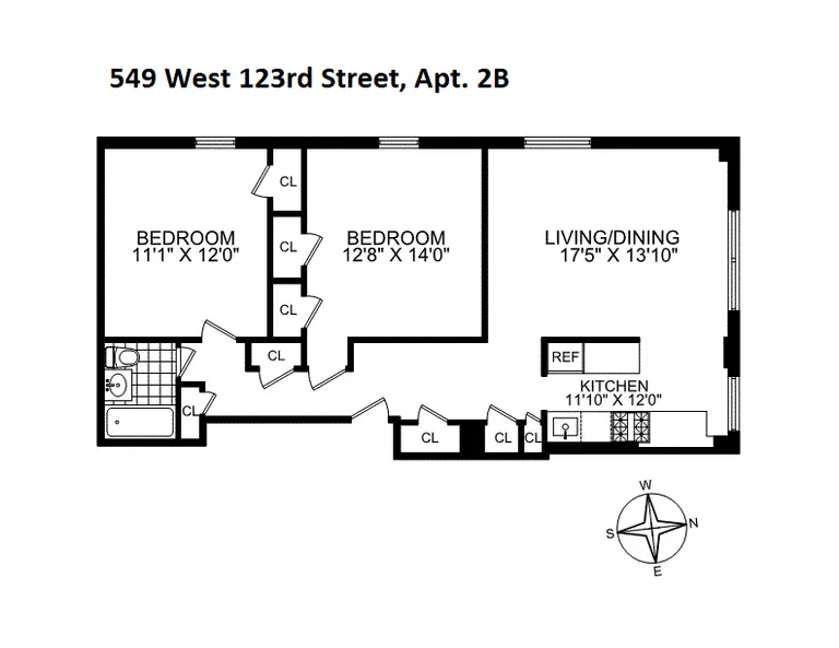 549 West 123rd Street, 2B | floorplan | View 9