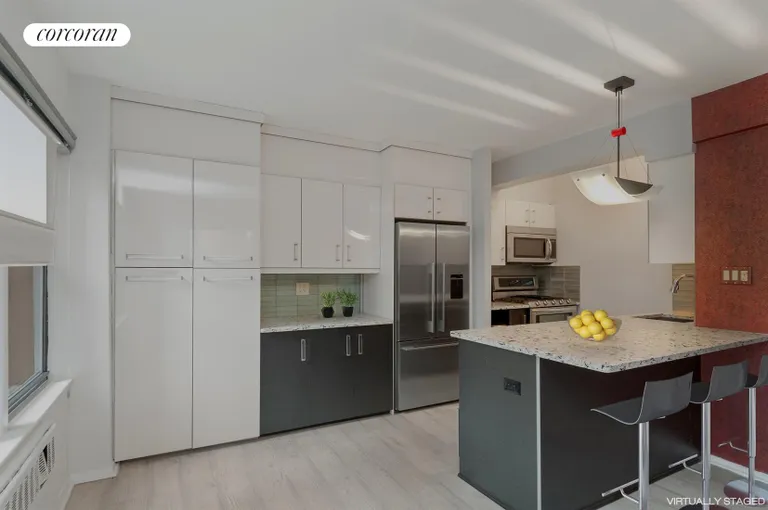 New York City Real Estate | View 120 East 36th Street, 3B | Open Kitchen with Breakfast Bar | View 5