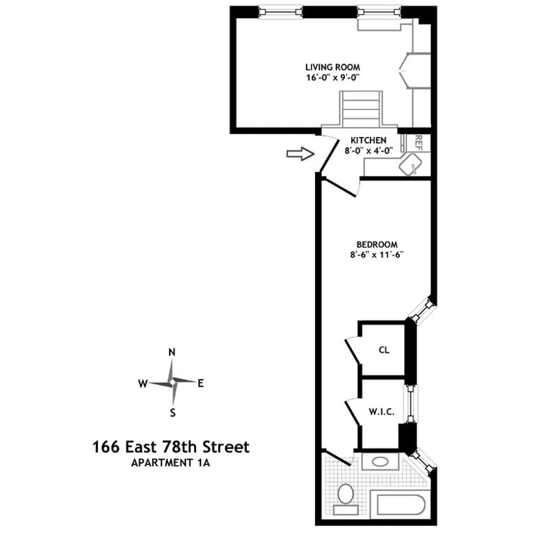 166 East 78th Street, 1A | floorplan | View 7