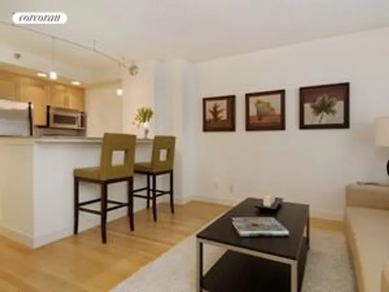 New York City Real Estate | View 53 Boerum Place, 6K | Living Room and Kitchen | View 3