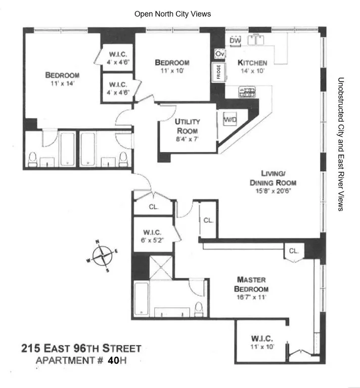 215-217 East 96th Street, 40H | floorplan | View 10