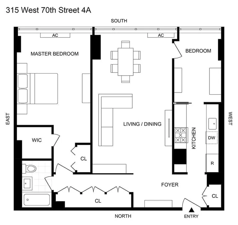 315 West 70th Street, 4A | floorplan | View 8