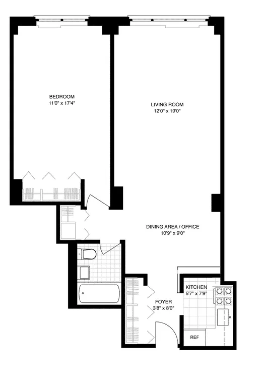 195 Willoughby Avenue, 614 | floorplan | View 7