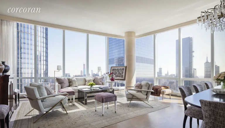 New York City Real Estate | View 15 Hudson Yards, 79E | Living Room | View 3