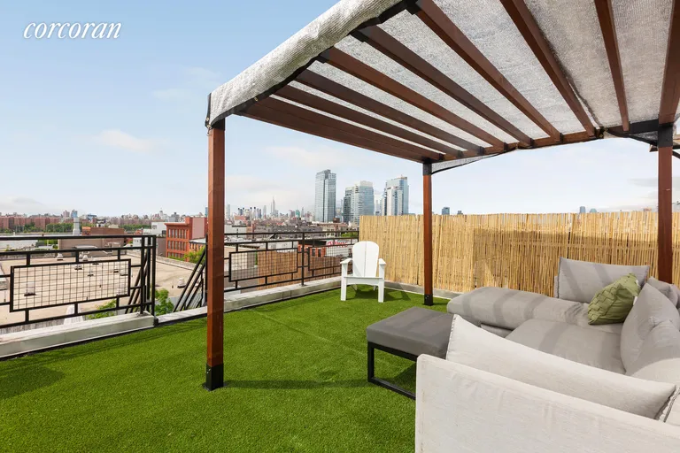 New York City Real Estate | View 257 Berry Street | Pergola on Roofdeck | View 24