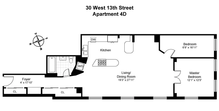30 West 13th Street, 4D | floorplan | View 8