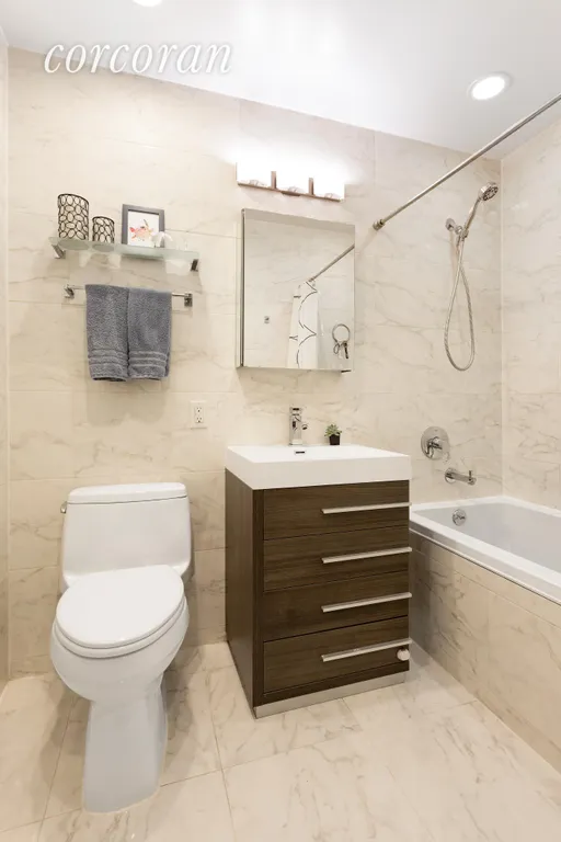 New York City Real Estate | View 379 Prospect Avenue, 1A | Full bath with soaking tub and heated floors | View 7