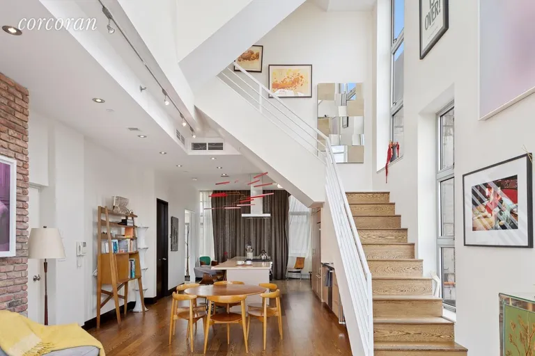 New York City Real Estate | View 15 Rivington Street, PH | stairway to bedroom level | View 3