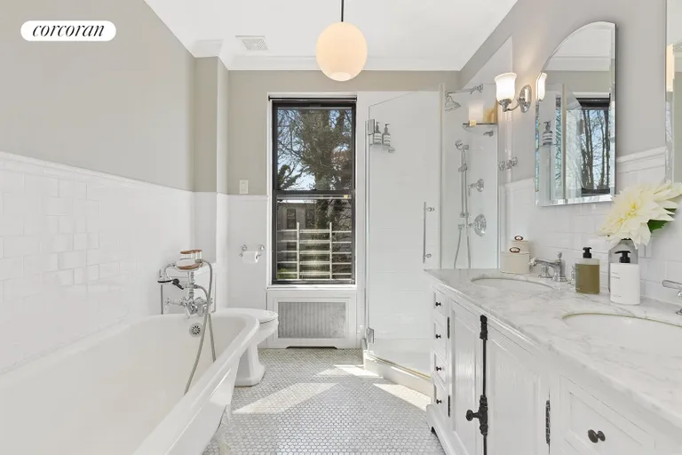 New York City Real Estate | View 474A 16th Street | Top floor bath w/ imported English claw foot tub | View 10