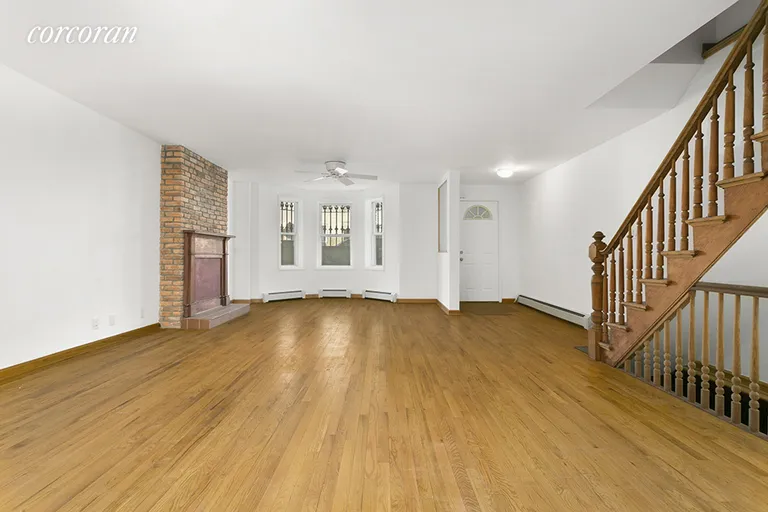 New York City Real Estate | View 196 Monitor Street, 1 | Ample space for a sectional, huge dining table  | View 2