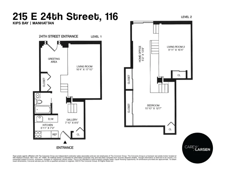 215 East 24th Street, 116 | floorplan | View 10