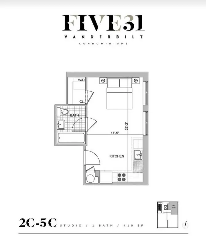 531 Vanderbilt Avenue, 2-C | floorplan | View 5