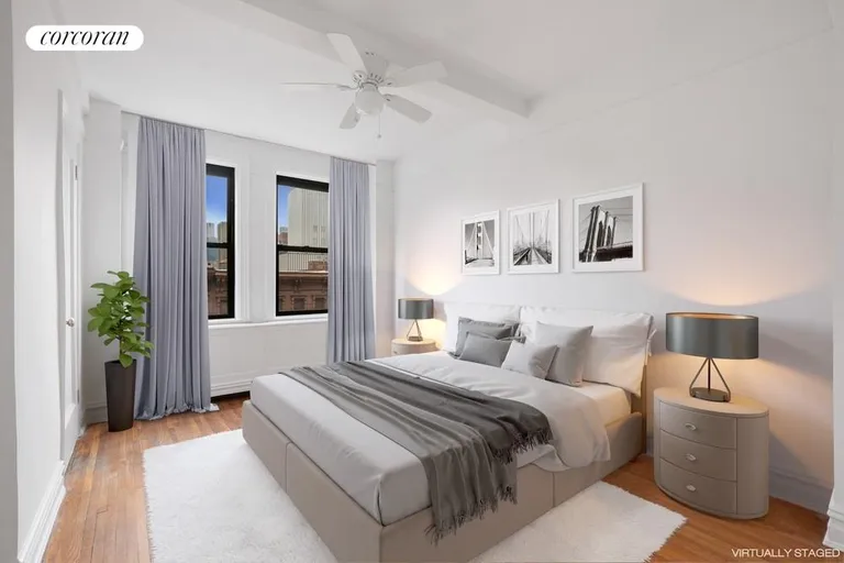 New York City Real Estate | View 457 West 57th Street, 702 | South Facing Bedroom  | View 3