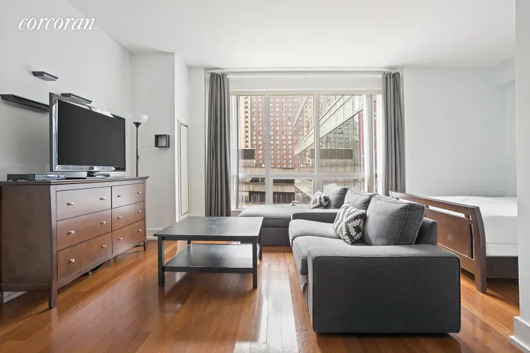 New York City Real Estate | View 350 West 42Nd Street, 10H | Living Room | View 2