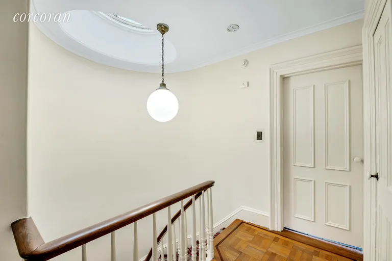 New York City Real Estate | View 167 State street, Parlor Triplex | Hallway with beautiful original skylight  | View 7