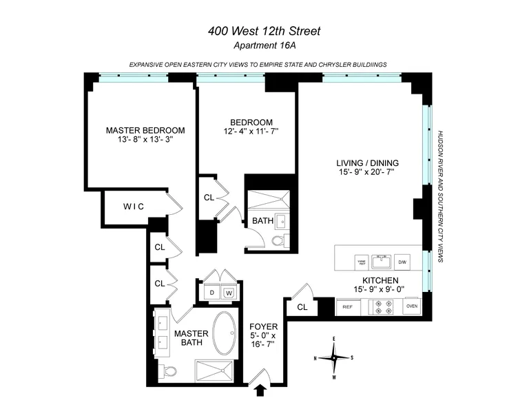 400 West 12th Street, 16A | floorplan | View 7