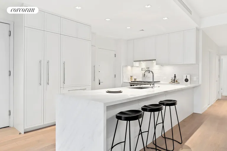 New York City Real Estate | View 27 North Moore Street, 10/11B | Honed marble countertops and custom cabinetry | View 5