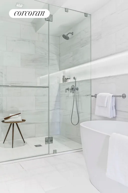 New York City Real Estate | View 27 North Moore Street, 10/11B | Detail of Master Bathroom | View 11