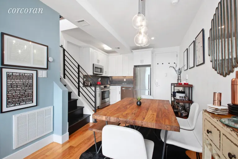New York City Real Estate | View 419 Herkimer Street, 4F | Dining Area Living | View 2
