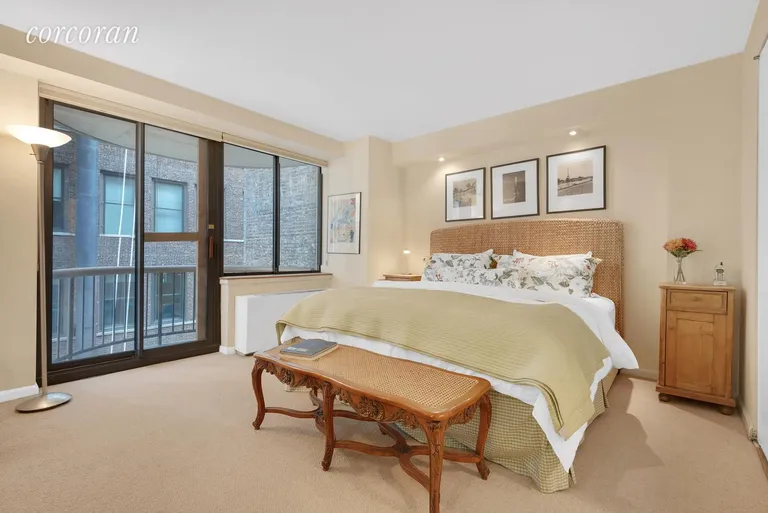 New York City Real Estate | View 45 East 25th Street, 17D | Large, plush bedroom with balcony and 2 closets! | View 4