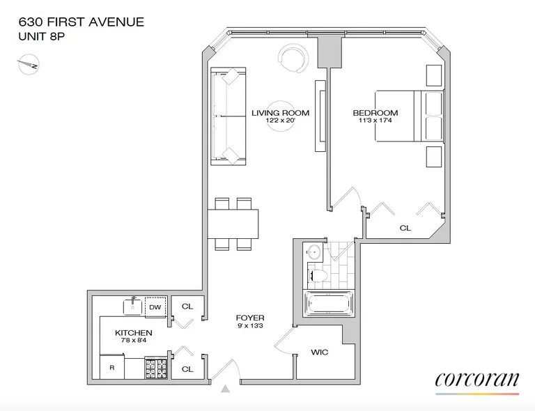 630 First Avenue, 8P | floorplan | View 9